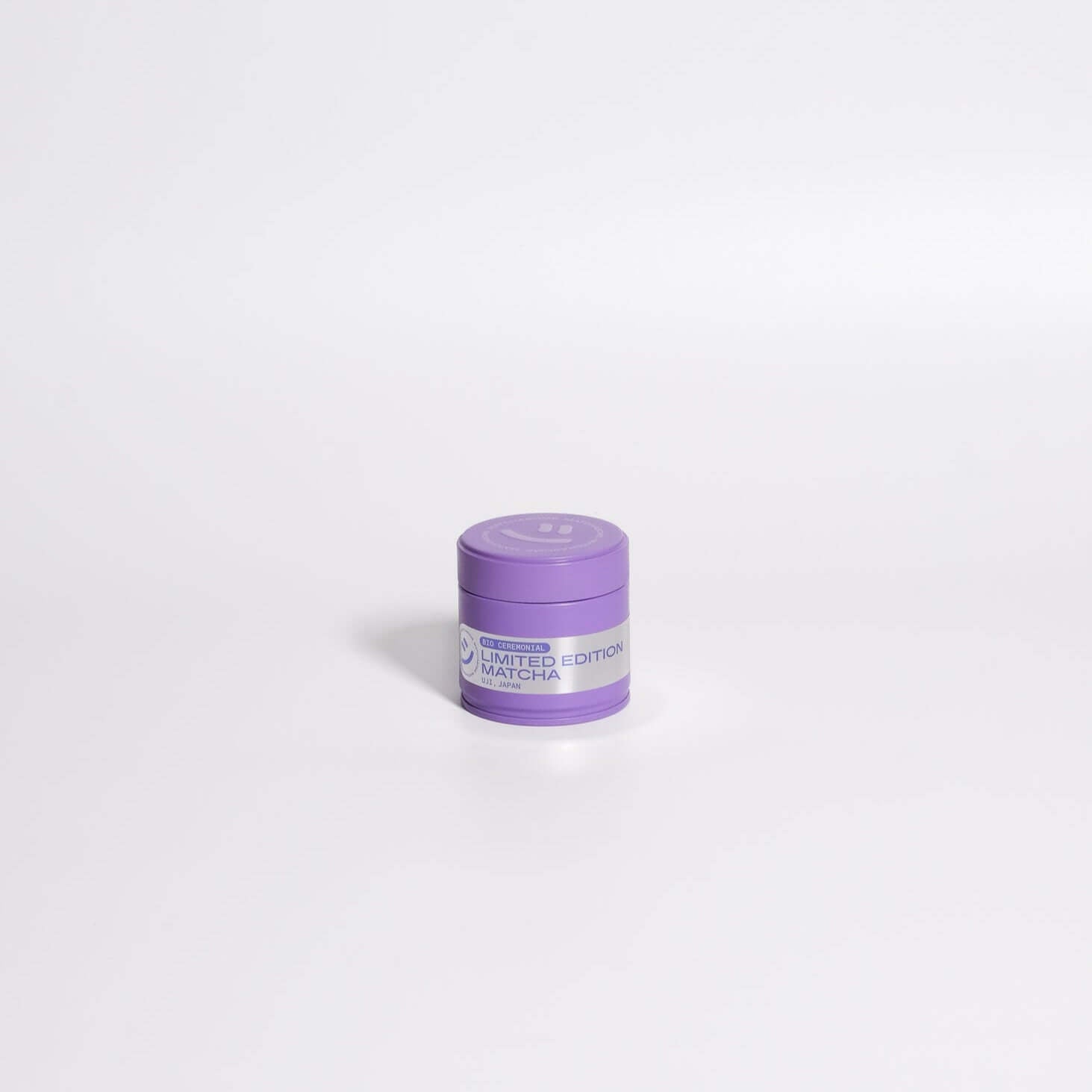 Purple container of Organic Ceremonial Limited Edition Uji Matcha 30g on a white background.