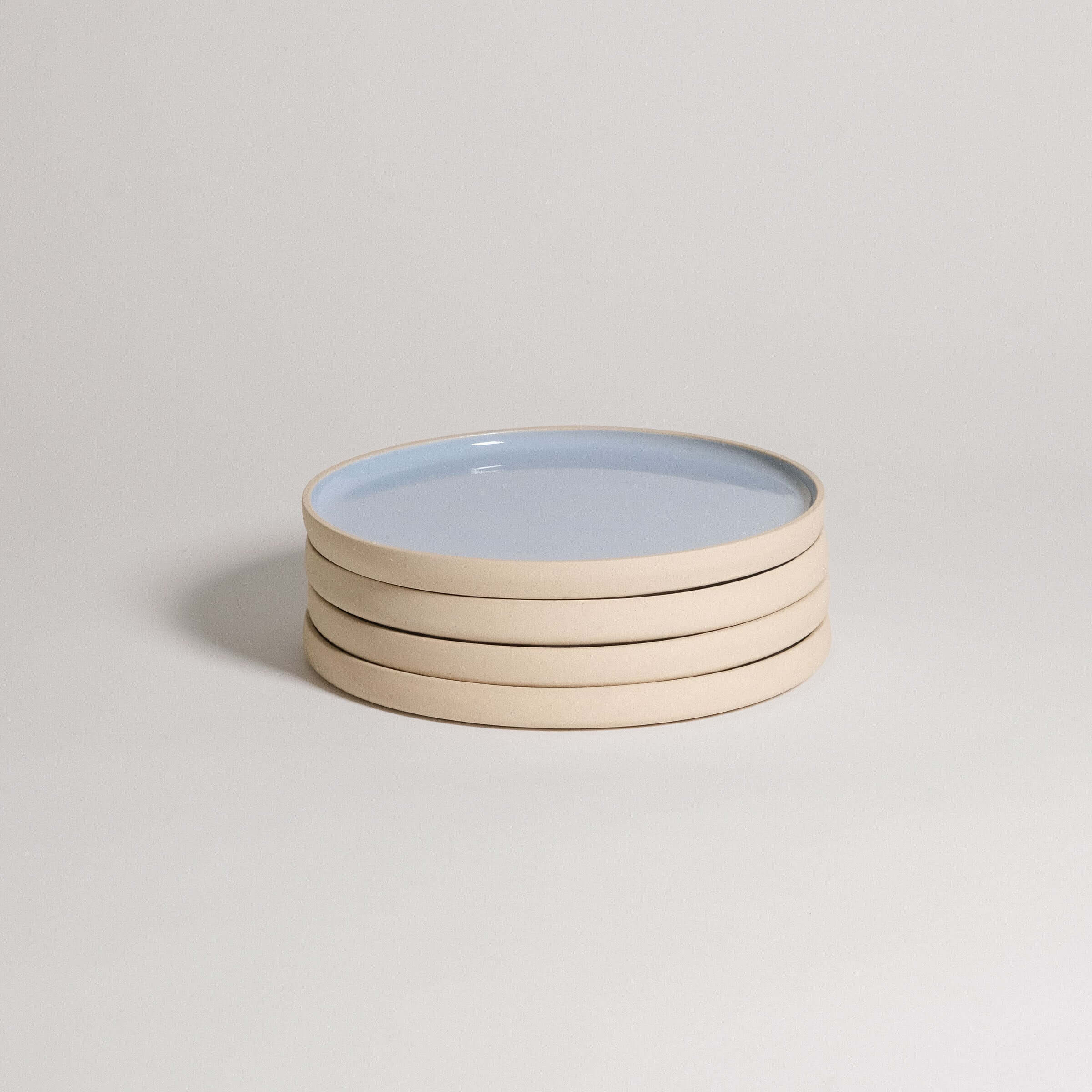 4er Set – Frühstück Teller - Eisblau