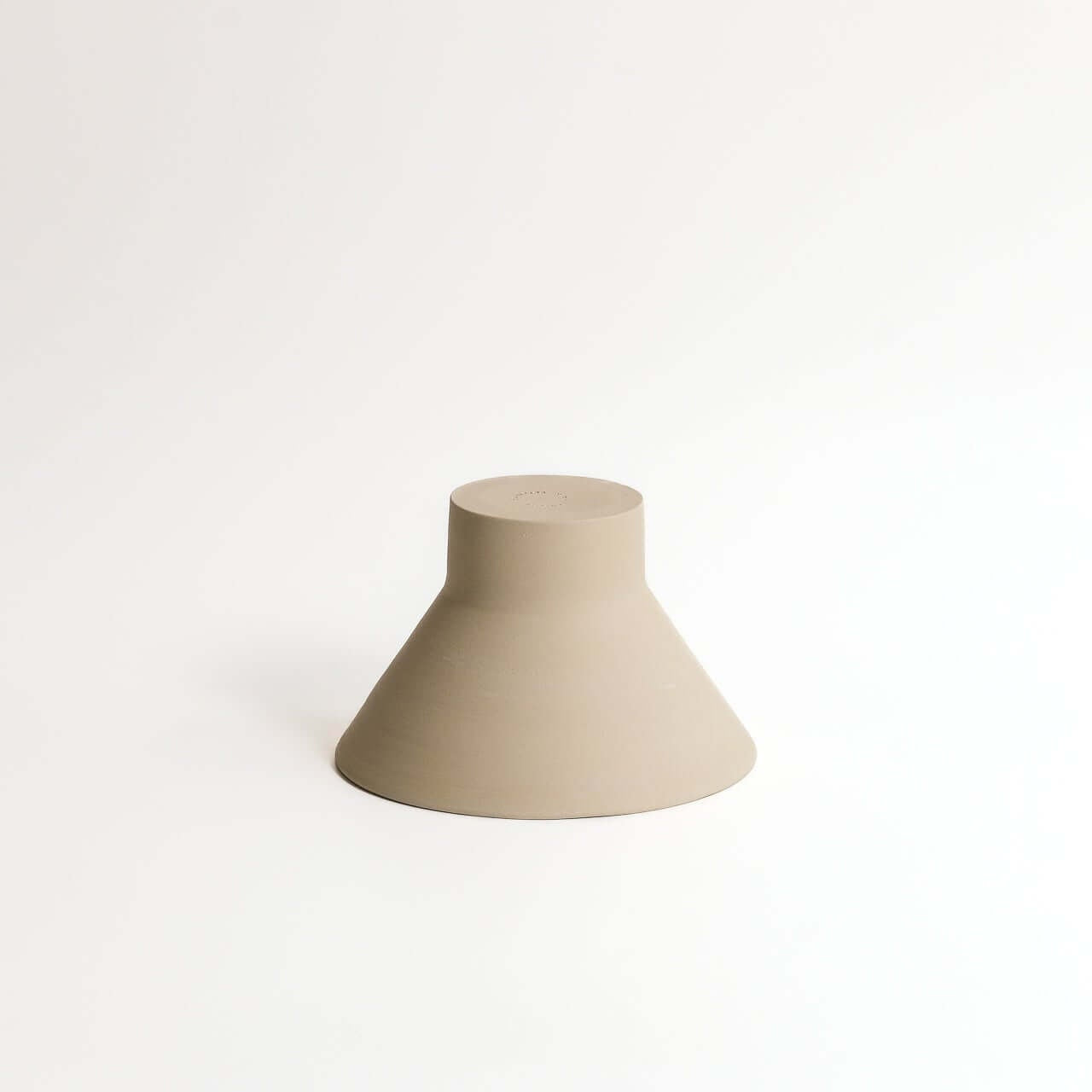 Ikebana vase set in grey stoneware, featuring a glossy glazed interior and raw exterior.