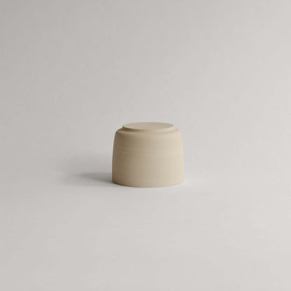 Unique handcrafted Nomi Creme Coffee Cup. 170ml capacity, durable grey stoneware with glossy interior. Perfect for your classic coffee moments. from viola beuscher ceramics