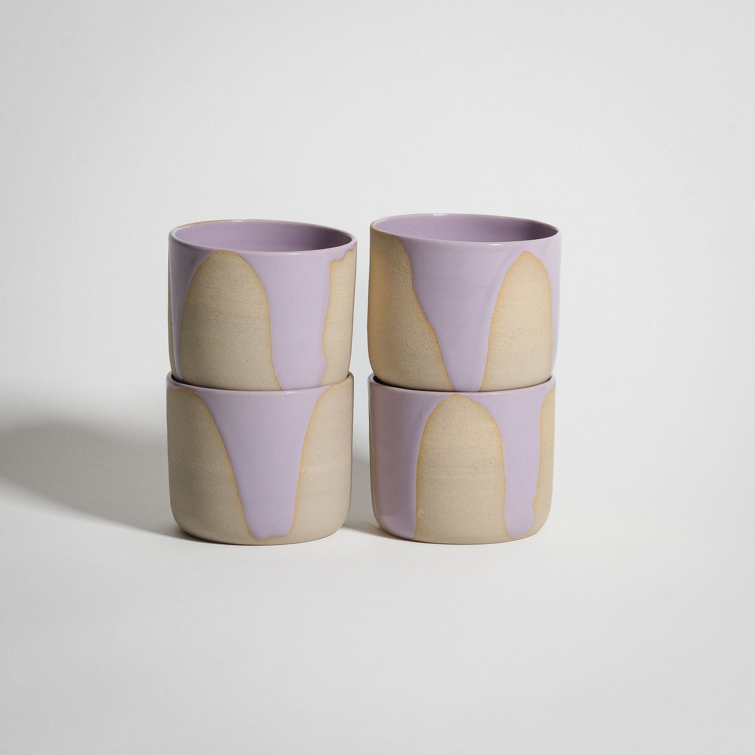 Sæt med 4 - Kaffekrus - Splash Lilac