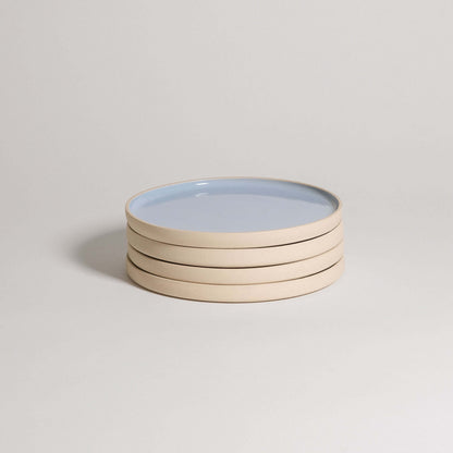 4er Set – Frühstück Teller - Eisblau